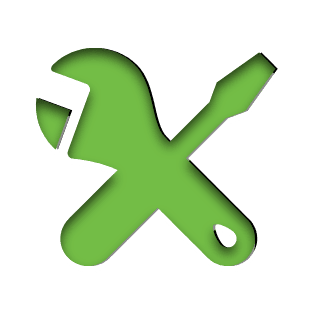 HVAC maintenance service icon.
