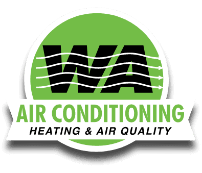 W A Air Conditioning logo.