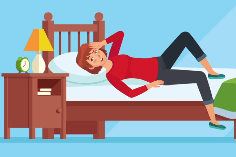 animated image of person laying on bed