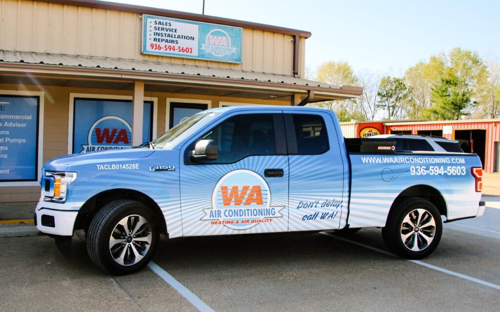 W A Air Conditioning truck. 