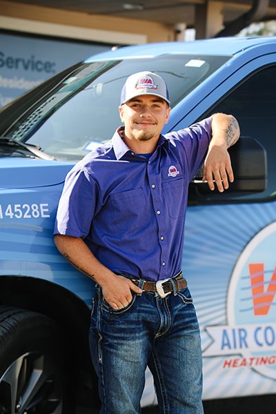 W A Air Conditioning employee; Remi Lassman - Service Tech.